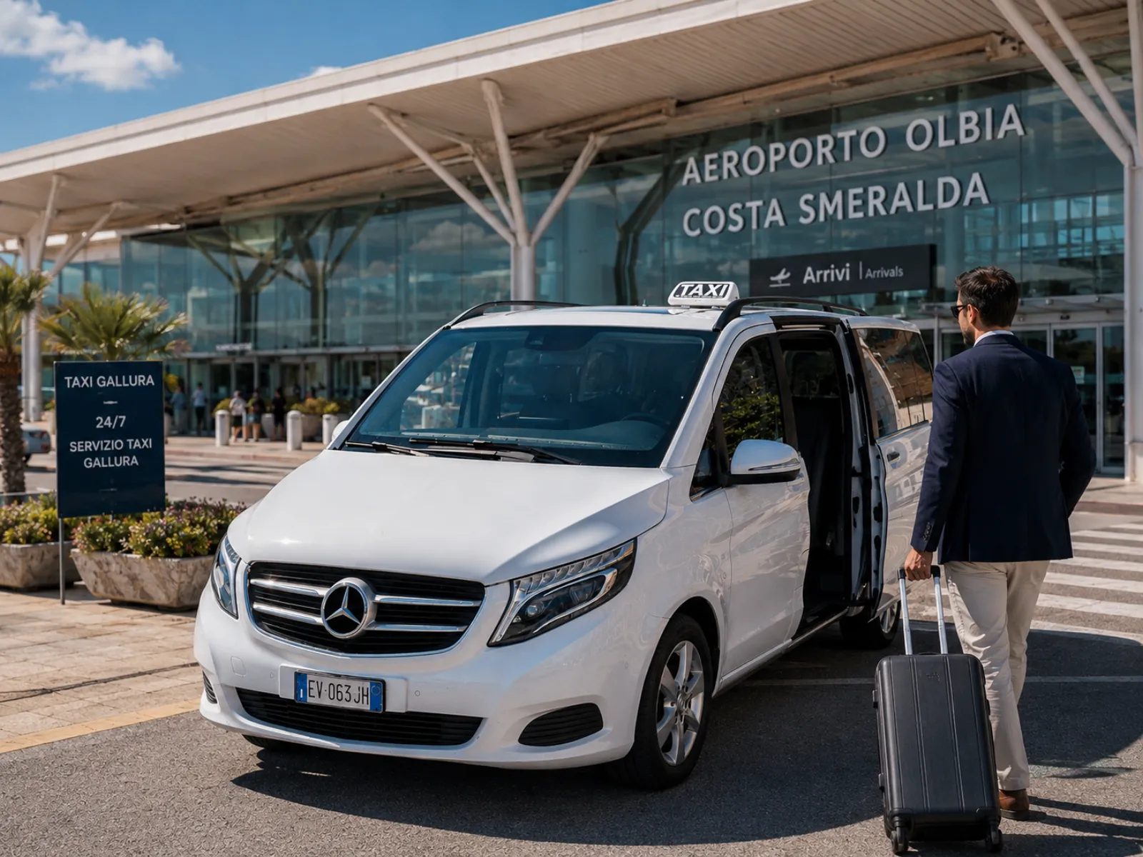 Transfer taxi all'aeroporto di Olbia Costa Smeralda